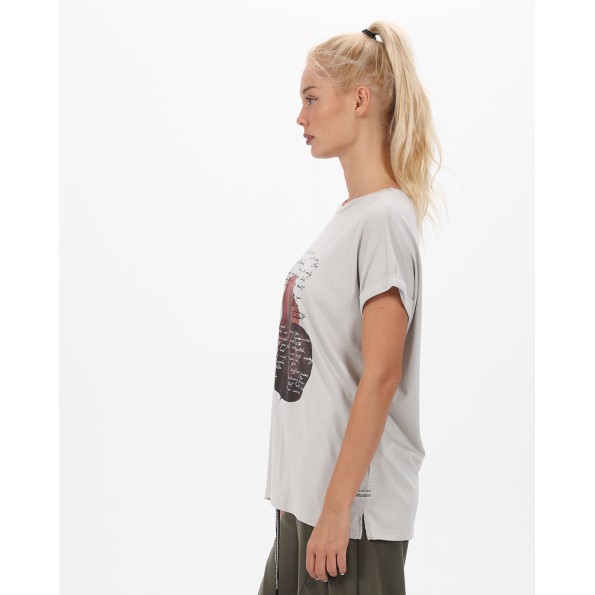 Γυναικείο t-shirt ATTRATTIVO 9919285 γκρι Γυναικεία