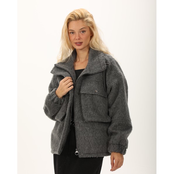 Γυναικείο ημίπαλτο ATTRATTIVO 9919670 ανθρακί