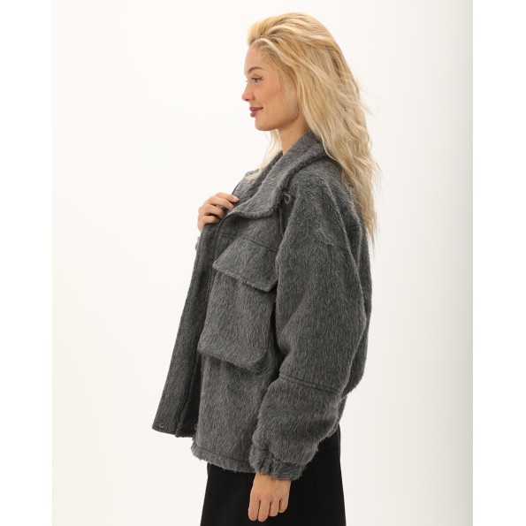 Γυναικείο ημίπαλτο ATTRATTIVO 9919670 ανθρακί Γυναικεία