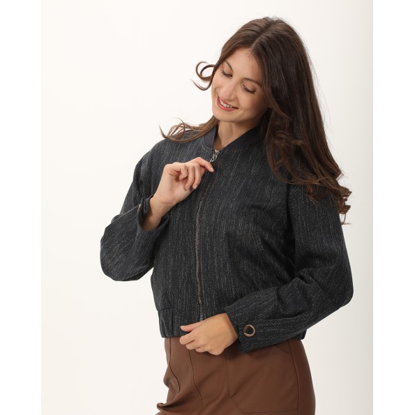 Γυναικείο bomber jacket ATTRATTIVO 92007603 μπλε Γυναικεία