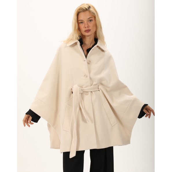 Γυναικεία κάπα ATTRATTIVO 9919948 εκρού