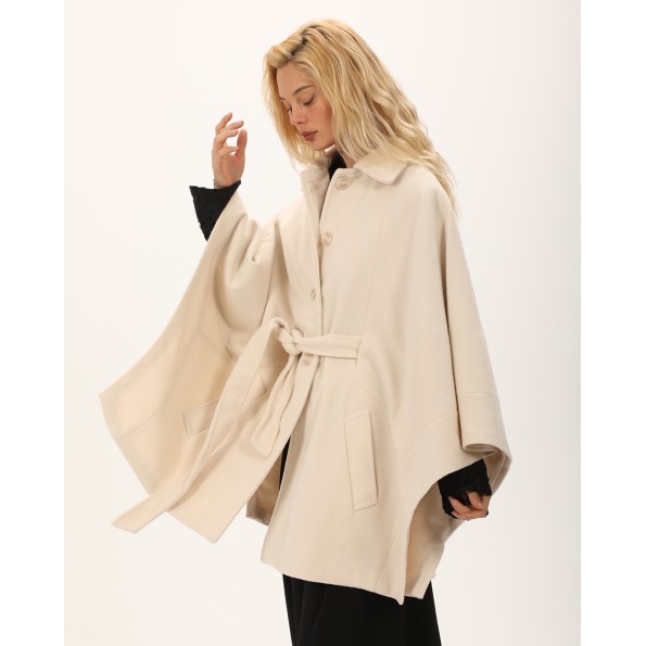 Γυναικεία κάπα ATTRATTIVO 9919948 εκρού Γυναικεία