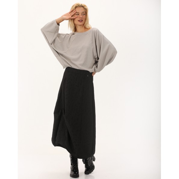 Γυναικεία maxi φούστα ATTRATTIVO 92111557 μαύρη Γυναικεία