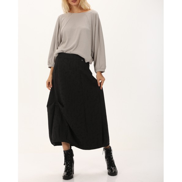 Γυναικεία maxi φούστα ATTRATTIVO 92111557 μαύρη Γυναικεία