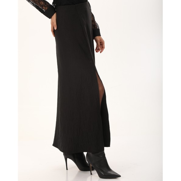 Γυναικεία maxi φούστα ATTRATTIVO 92091556 μαύρη Γυναικεία