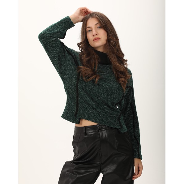 Γυναικεία μπλούζα ATTRATTIVO 92094381 πράσινη