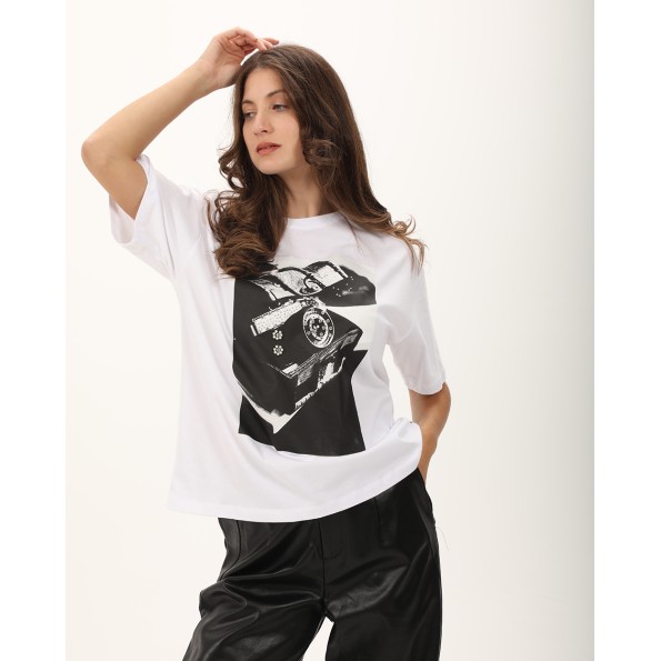 Γυναικείο t-shirt ATTRATTIVO 9919287 λευκό