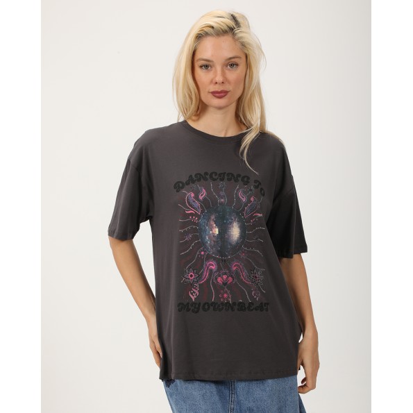 Γυναικείο t-shirt ATTRATTIVO 9919288 ανθρακί