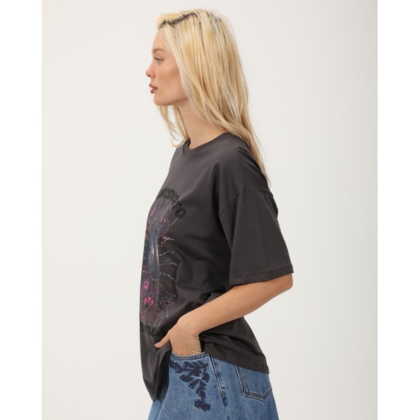 Γυναικείο t-shirt ATTRATTIVO 9919288 ανθρακί Γυναικεία