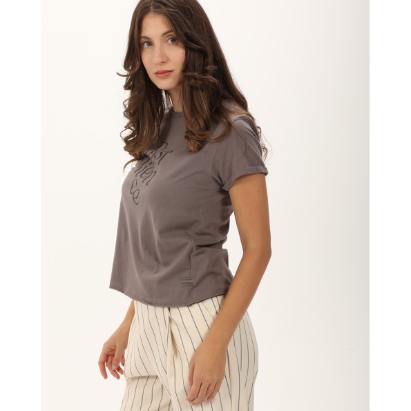 Γυναικείο t-shirt ATTRATTIVO 9919292 ανθρακί Γυναικεία