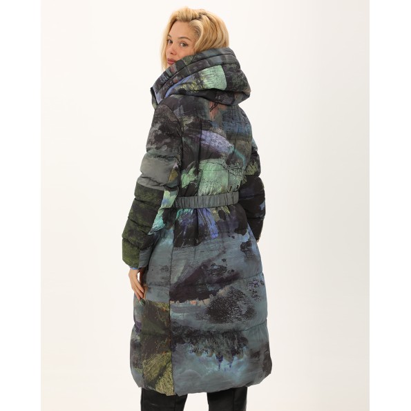 Γυναικείο μακρύ μπουφάν ATTRATTIVO 9919676 μοβ Γυναικεία