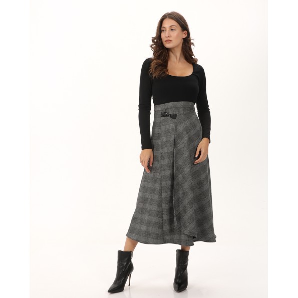 Γυναικείο φόρεμα ATTRATTIVO 92062820 μαύρο γκρι