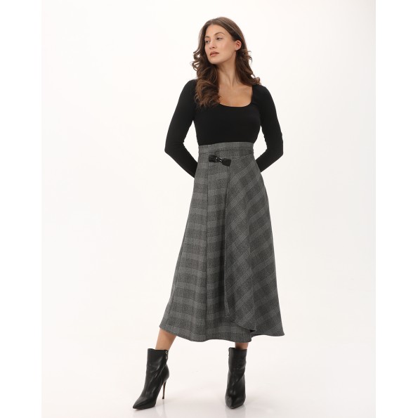 Γυναικείο φόρεμα ATTRATTIVO 92062820 μαύρο γκρι Γυναικεία