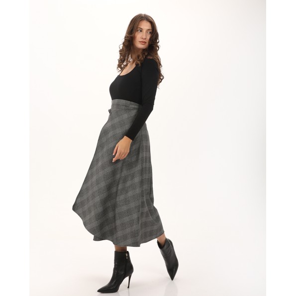 Γυναικείο φόρεμα ATTRATTIVO 92062820 μαύρο γκρι Γυναικεία