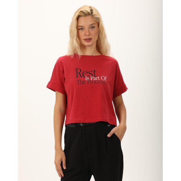 Γυναικείο t-shirt ATTRATTIVO 9919295 κόκκινο