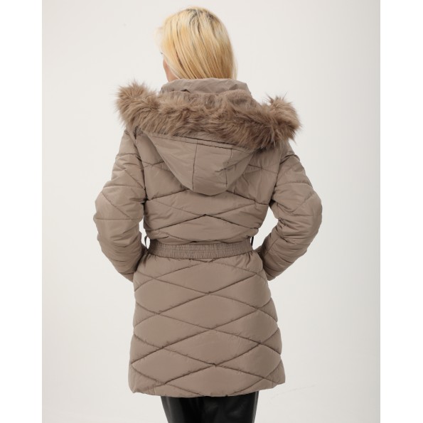 Γυναικείο μπουφάν ATTRATTIVO 9919682 γκρι μπεζ Γυναικεία