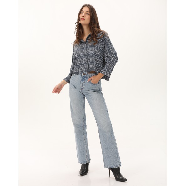 Γυναικείο πουκάμισο ATTRATTIVO 92068211 μπλε ριγέ Γυναικεία