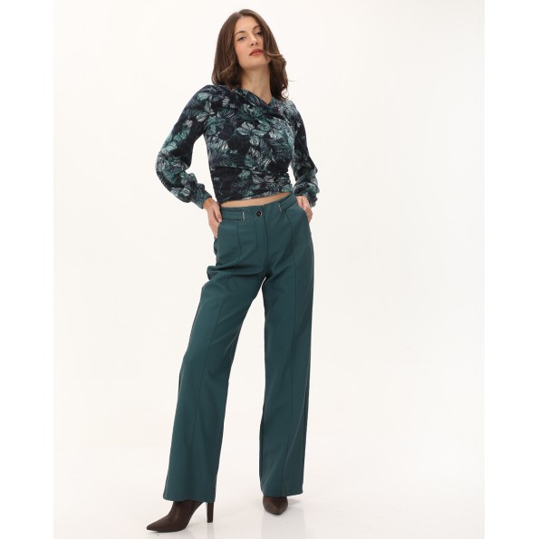 Γυναικείο παντελόνι ATTRATTIVO 9919515 πετρόλ Γυναικεία