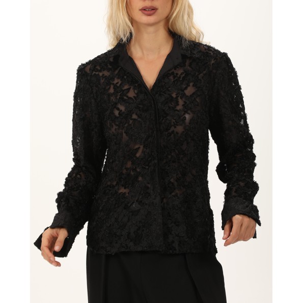 Γυναικείο πουκάμισο ATTRATTIVO 9920137 μαύρο