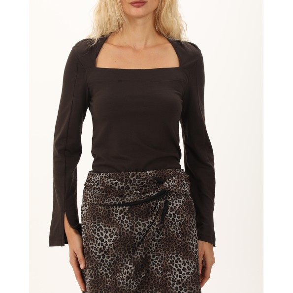 Γυναικεία μπλούζα ATTRATTIVO 92137275 καφέ