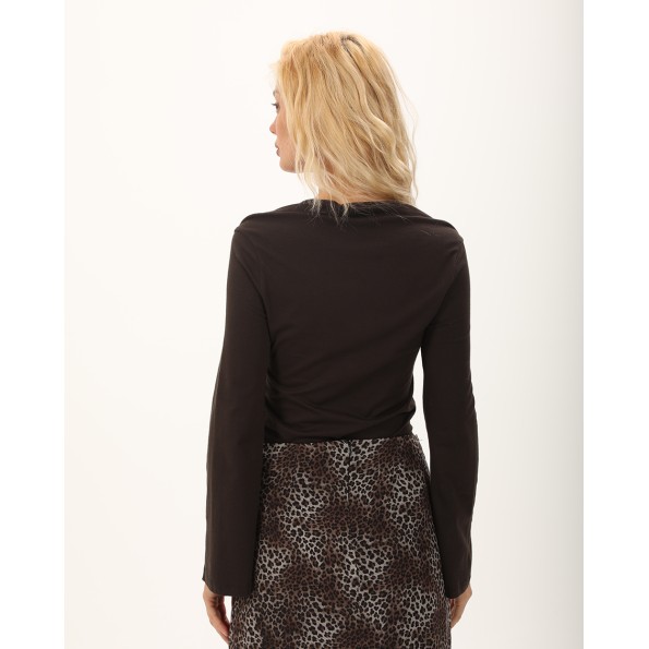 Γυναικεία μπλούζα ATTRATTIVO 92137275 καφέ Γυναικεία