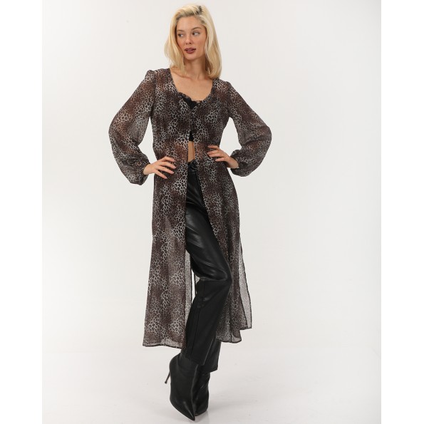 Γυναικεία μακριά tunic ATTRATTIVO 92210727 λεοπάρ Γυναικεία