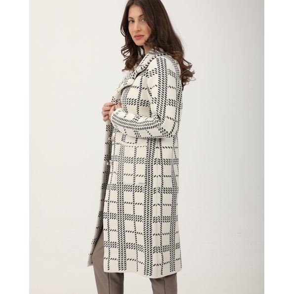 Γυναικεία μακριά ζακέτα ATTRATTIVO 9917540 εκρού Γυναικεία