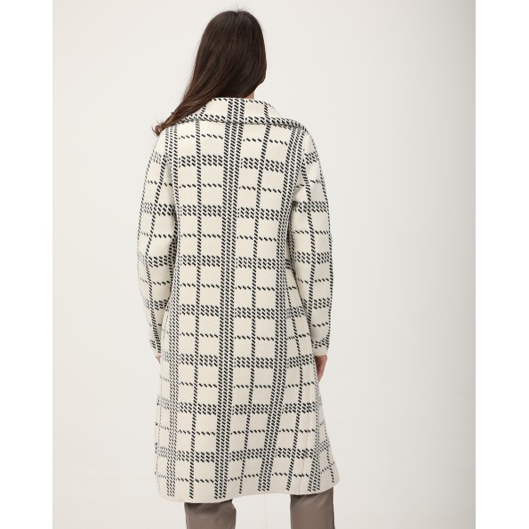 Γυναικεία μακριά ζακέτα ATTRATTIVO 9917540 εκρού Γυναικεία