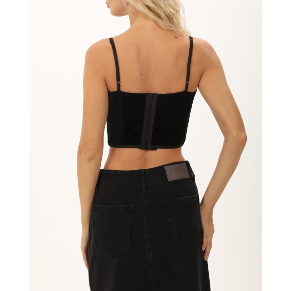 Γυναικείο cropped μπούστο ATTRATTIVO 9917922 μαύρο Γυναικεία