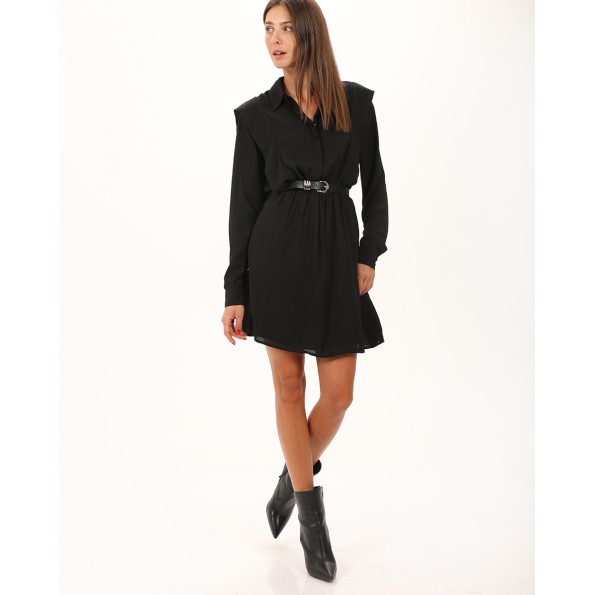 Γυναικείο mini φόρεμα ATTRATTIVO 9919547 μαύρο Γυναικεία