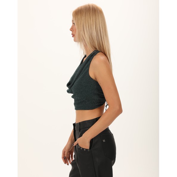 Γυναικείο lurex top ATTRATTIVO 92332332 πράσινο Γυναικεία