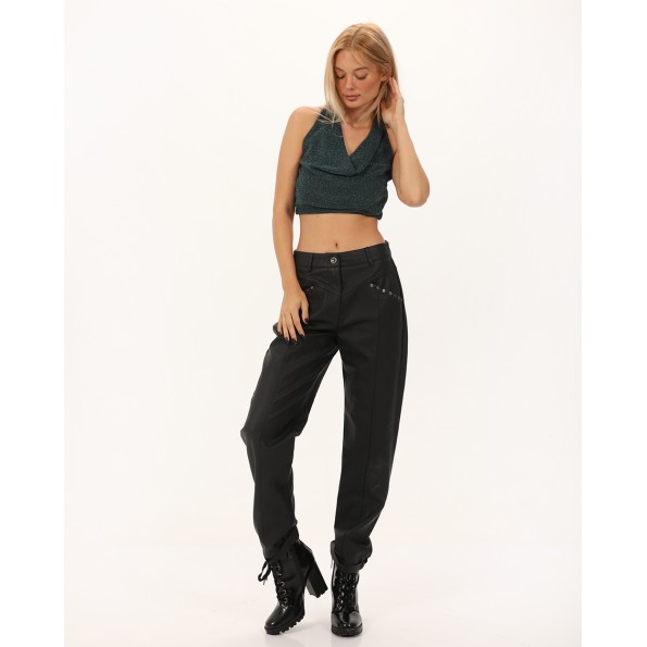 Γυναικείο lurex top ATTRATTIVO 92332332 πράσινο Γυναικεία