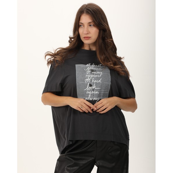 Γυναικείο t-shirt ATTRATTIVO 9918685 ναυτικό μπλε