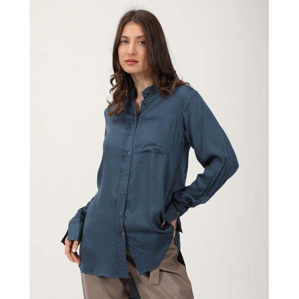 Γυναικείο μακρύ πουκάμισο ATTRATTIVO 9919559 μπλε Γυναικεία