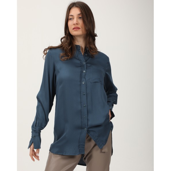 Γυναικείο μακρύ πουκάμισο ATTRATTIVO 9919559 μπλε Γυναικεία