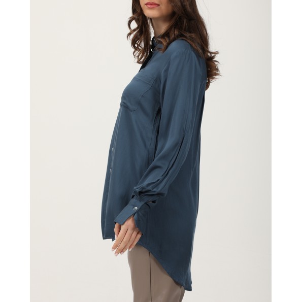 Γυναικείο μακρύ πουκάμισο ATTRATTIVO 9919559 μπλε Γυναικεία