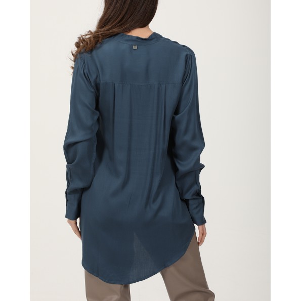 Γυναικείο μακρύ πουκάμισο ATTRATTIVO 9919559 μπλε Γυναικεία