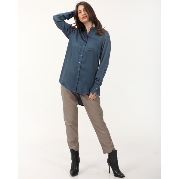 Γυναικείο μακρύ πουκάμισο ATTRATTIVO 9919559 μπλε Γυναικεία