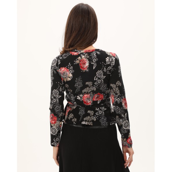 Γυναικεία κρουαζέ μπλούζα ATTRATTIVO 92341304 μαύρη Γυναικεία