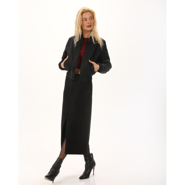 Γυναικείο bomber jacket ATTRATTIVO 9919196 μαύρο Γυναικεία