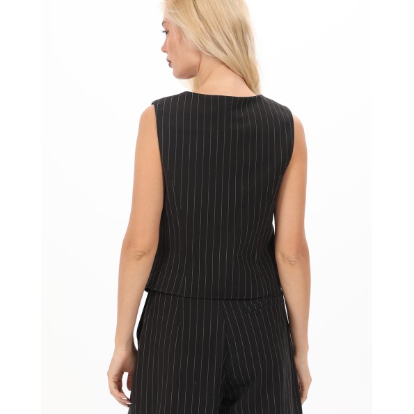 Γυναικείο κοντό γιλέκο ATTRATTIVO 9921176 μαύρο Γυναικεία