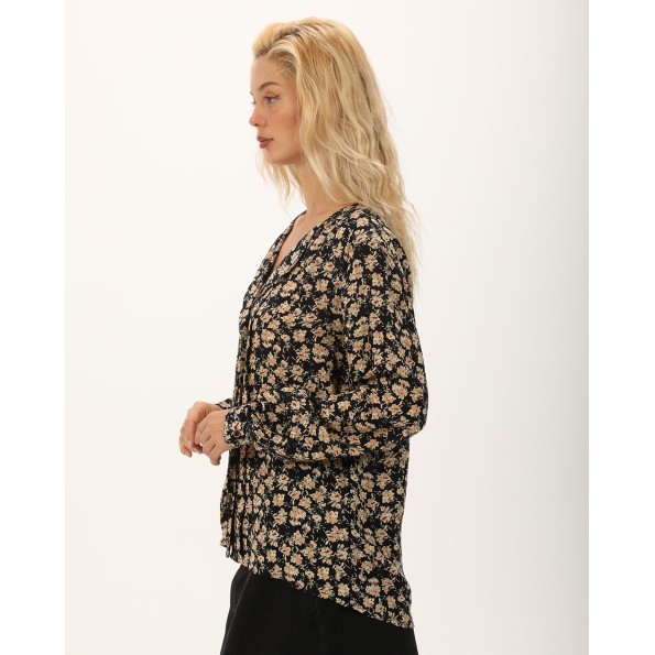 Γυναικεία tunic ATTRATTIVO 9919245 μαύρη floral Γυναικεία