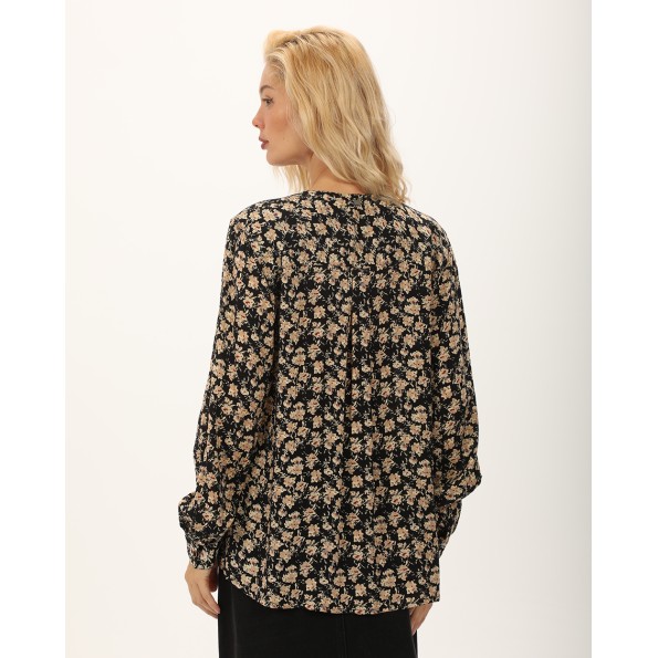 Γυναικεία tunic ATTRATTIVO 9919245 μαύρη floral Γυναικεία