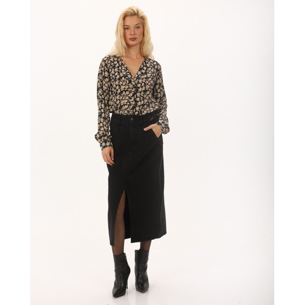 Γυναικεία tunic ATTRATTIVO 9919245 μαύρη floral Γυναικεία