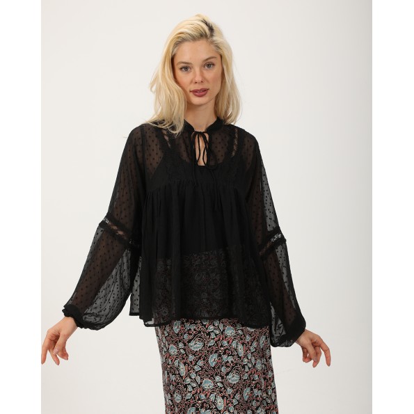 Γυναικείο σετ tunic και top ATTRATTIVO 9919635 μαύρο