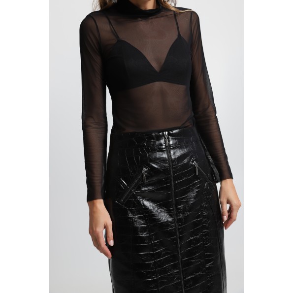 Γυναικεία midi pencil φούστα BILL COST 10-010184-0 μαύρη Γυναικεία