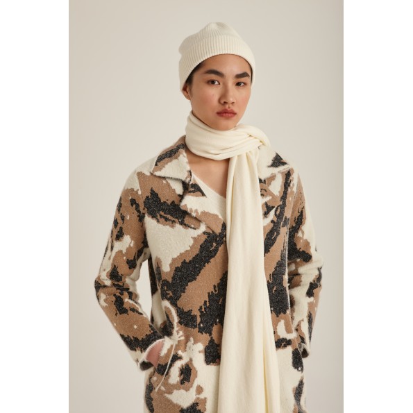 Γυναικείο πλεκτό παλτό MARINA V PARIS FW24-454 μπεζ Γυναικεία