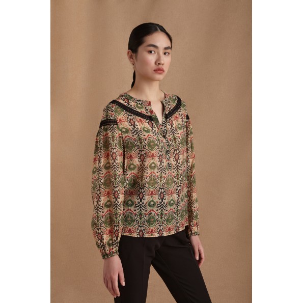 Γυναικεία μπλούζα MARINA V PARIS FW24-701 μπεζ Γυναικεία