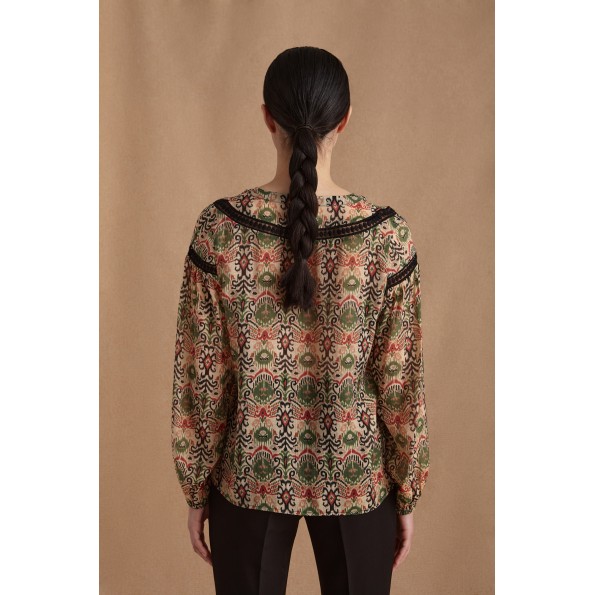 Γυναικεία μπλούζα MARINA V PARIS FW24-701 μπεζ Γυναικεία