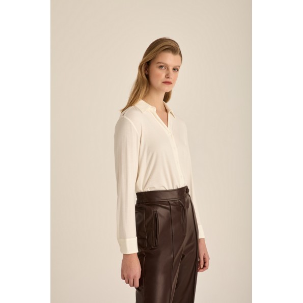 Γυναικεία μπλούζα MARINA V PARIS FW24-900 εκρού Γυναικεία